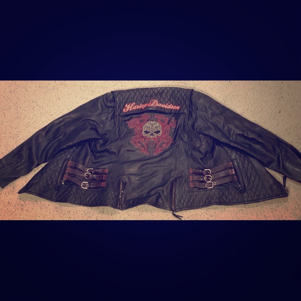 Harley Davidson Leather Riding Jacket Size XL